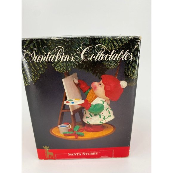 Vintage SantaKins Collectables Santa Stubby First Edition Santa's Best Ornament - Picture 1 of 4